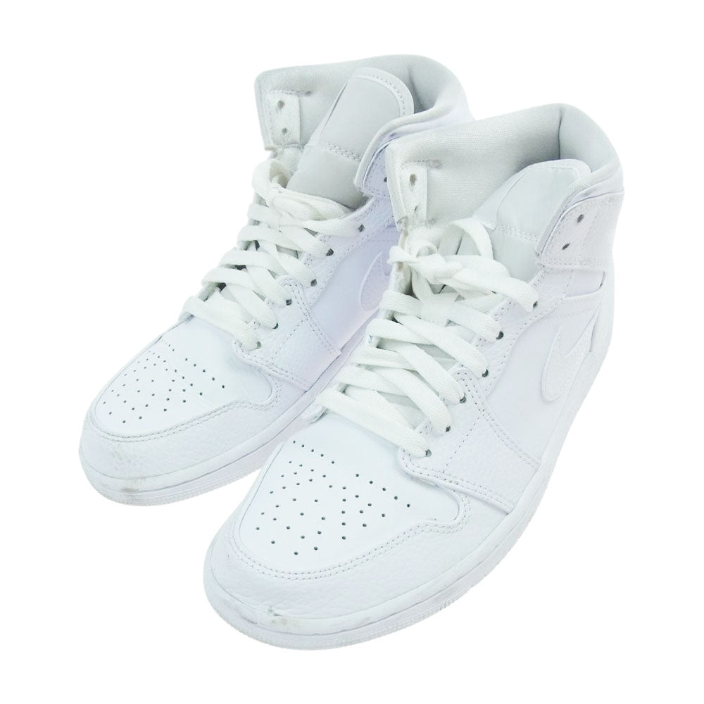NIKE ナイキ 554724-130 AIR JORDAN 1 エア ジョーダン 1 MID ミッド スニーカー ホワイト系 25.5cm【中古】