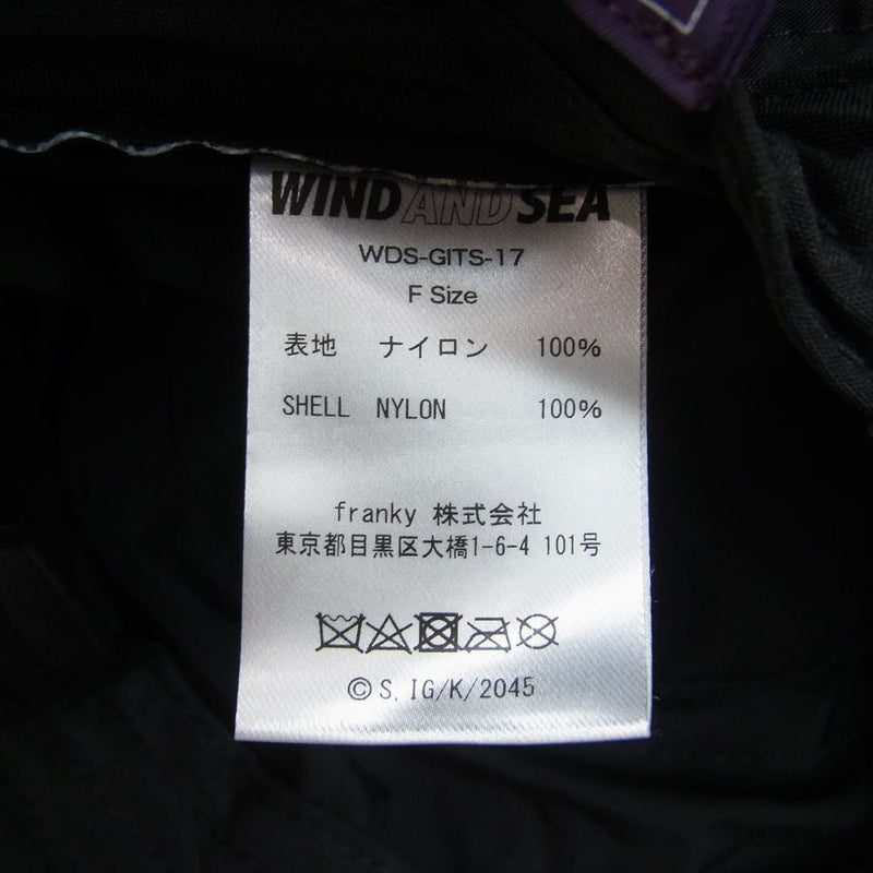 WIND AND SEA ウィンダンシー 44821 WDS-GITS-17 × Ghost In The Shell Sac_2045 x WDS Hat 攻殻機動隊 ナイロン バケットハット ブラック  ブラック系【新古品】【未使用】【中古】