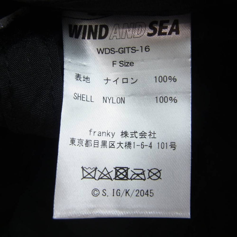WIND AND SEA ウィンダンシー 44821 WDS-GITS-16 × Ghost In The Shell Sac_2045 x WDS JET CAP 攻殻機動隊 ナイロン ジェットキャップ ブラック ブラック系 F【新古品】【未使用】【中古】