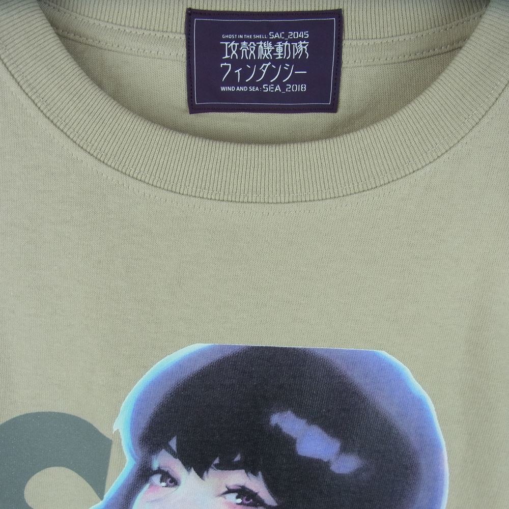WIND AND SEA ウィンダンシー 44821 WDS-GITS-13 攻殻機動隊 Ghost In The Shell Sac_2045 WDS S_E_A T-Shirt 半袖 Tシャツ ベージュ系 XL【新古品】【未使用】【中古】