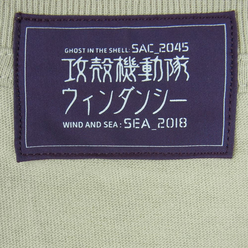 WIND AND SEA ウィンダンシー 44821 WDS-GITS-13 攻殻機動隊 Ghost In The Shell Sac_2045 WDS S_E_A T-Shirt 半袖 Tシャツ ベージュ系 XL【新古品】【未使用】【中古】