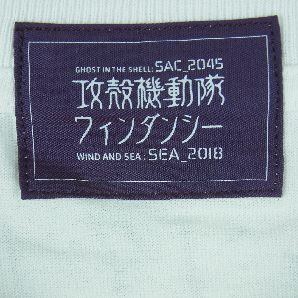 WIND AND SEA ウィンダンシー 44821 WDS-GITS-13 攻殻機動隊 Ghost In The Shell Sac_2045 WDS S_E_A T-Shirt 半袖 Tシャツ ホワイト系 M【新古品】【未使用】【中古】