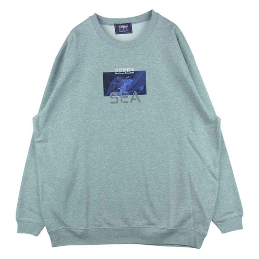 WIND AND SEA ウィンダンシー 44821 WDS-GITS-09 GHOST IN THE SHELL SAC_2045 REFLECTION CREW NECK 攻殻機動隊 クルーネック スウェット トレーナー グレー系 XL【新古品】【未使用】【中古】