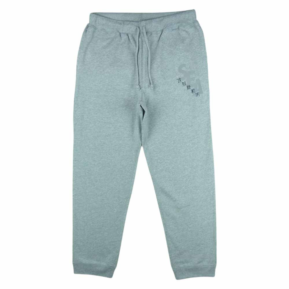 WIND AND SEA ウィンダンシー 44821 WDS-GITS-15 GHOST IN THE SHELL SAC_2045 SWEAT PANTS 攻殻機動隊 ロゴ プリント スウェット パンツ グレー系 XL【新古品】【未使用】【中古】