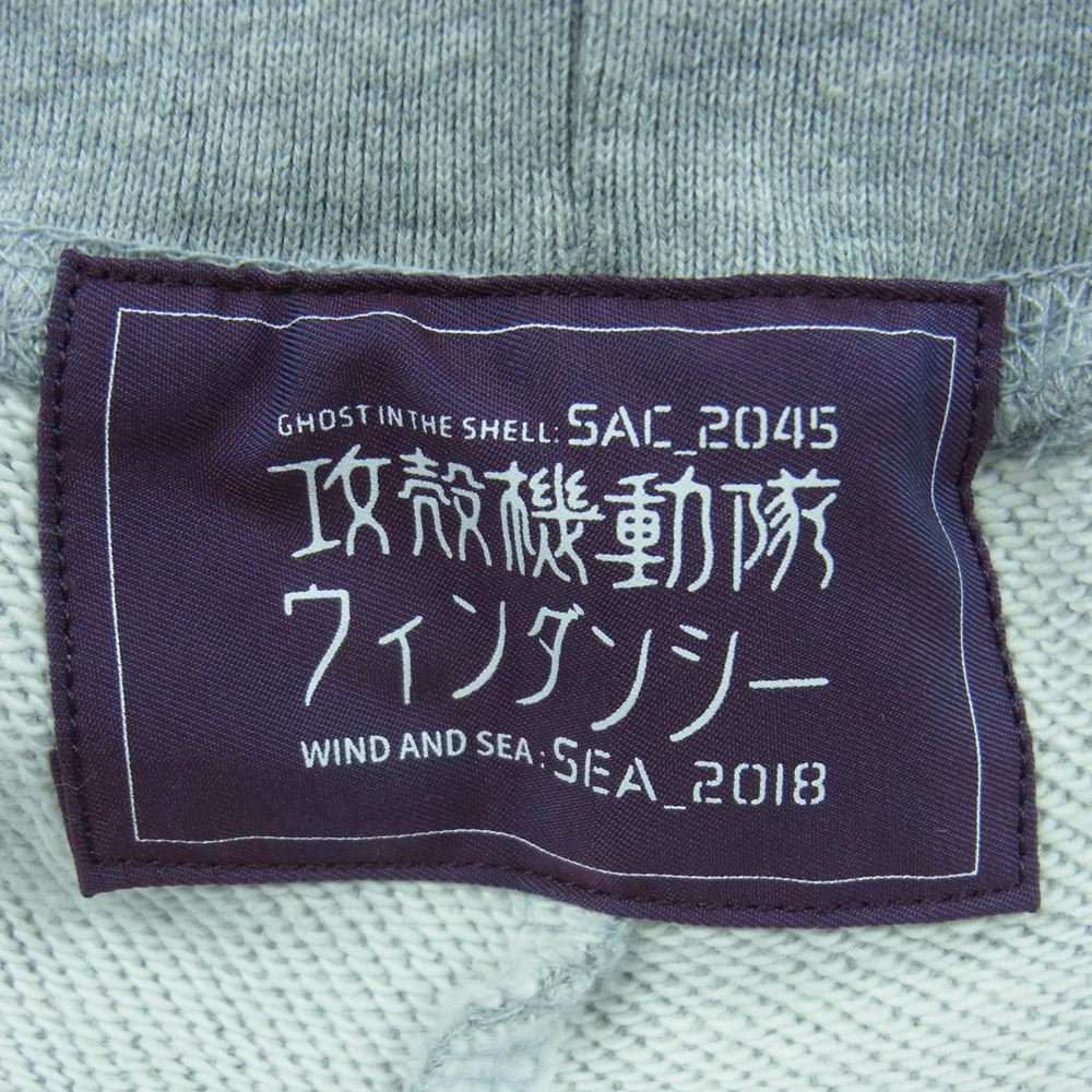 WIND AND SEA ウィンダンシー 44821 WDS-GITS-15 GHOST IN THE SHELL SAC_2045 SWEAT PANTS 攻殻機動隊 ロゴ プリント スウェット パンツ グレー系 XL【新古品】【未使用】【中古】