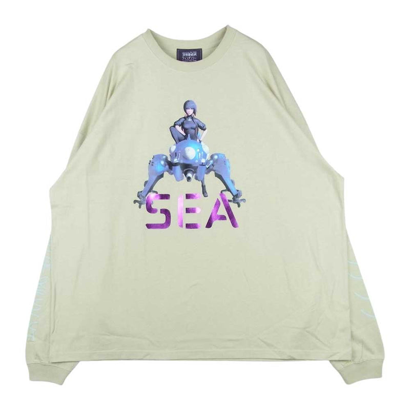 WIND AND SEA ウィンダンシー 44821 WDS-GITS-12 攻殻機動隊 Ghost In The Shell Sac_2045 WDS A32 L/S T Shirt 長袖 カットソー Tシャツ ロンT ベージュ系 XL【新古品】【未使用】【中古】