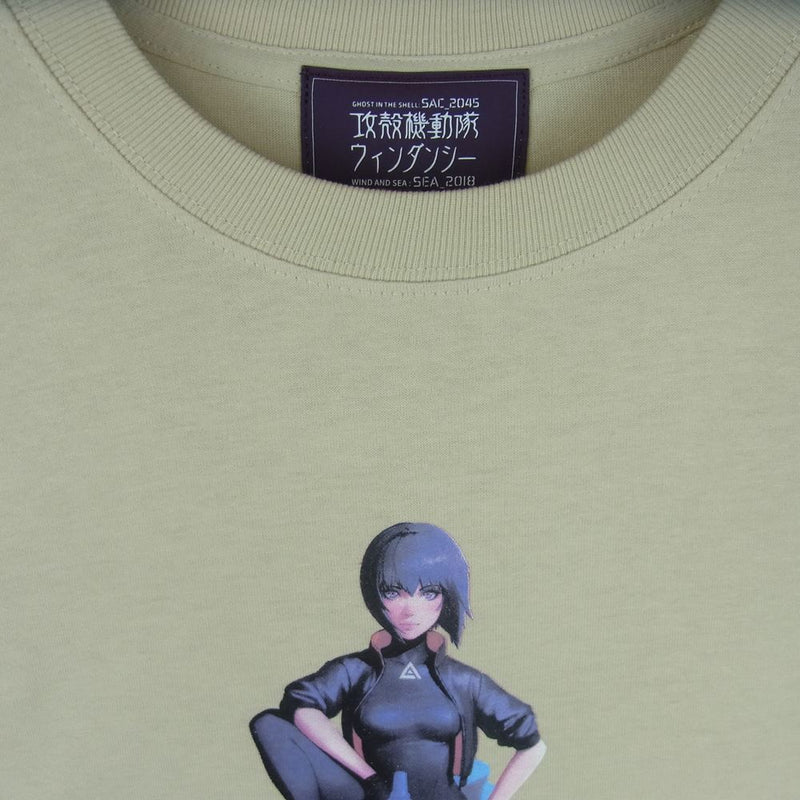 WIND AND SEA ウィンダンシー 44821 WDS-GITS-12 攻殻機動隊 Ghost In The Shell Sac_2045 WDS A32 L/S T Shirt 長袖 カットソー Tシャツ ロンT ベージュ系 XL【新古品】【未使用】【中古】