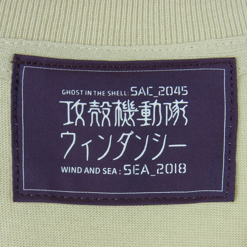 WIND AND SEA ウィンダンシー 44821 WDS-GITS-12 攻殻機動隊 Ghost In The Shell Sac_2045 WDS A32 L/S T Shirt 長袖 カットソー Tシャツ ロンT ベージュ系 XL【新古品】【未使用】【中古】
