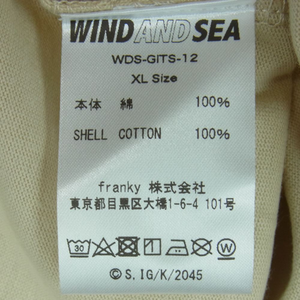 WIND AND SEA ウィンダンシー 44821 WDS-GITS-12 攻殻機動隊 Ghost In The Shell Sac_2045 WDS A32 L/S T Shirt 長袖 カットソー Tシャツ ロンT ベージュ系 XL【新古品】【未使用】【中古】