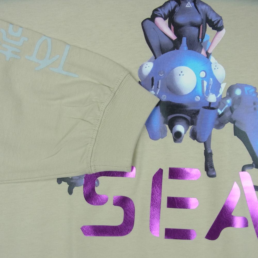 WIND AND SEA ウィンダンシー 44821 WDS-GITS-12 攻殻機動隊 Ghost In The Shell Sac_2045 WDS A32 L/S T Shirt 長袖 カットソー Tシャツ ロンT ベージュ系 XL【新古品】【未使用】【中古】