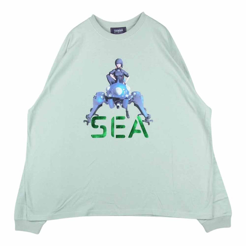 WIND AND SEA ウィンダンシー 44821 WDS-GITS-12 攻殻機動隊 Ghost In The Shell Sac_2045 WDS A32 L/S T Shirt 長袖 カットソー ロンT Tシャツ ライトグレー系 XL【新古品】【未使用】【中古】