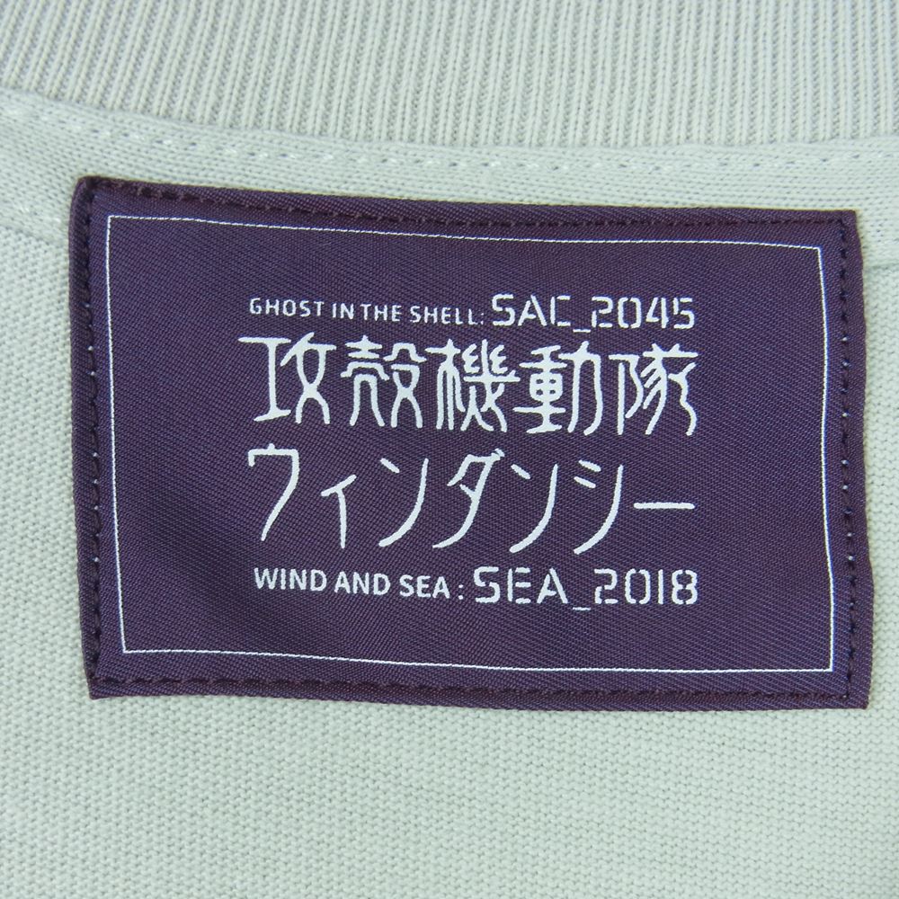 WIND AND SEA ウィンダンシー 44821 WDS-GITS-12 攻殻機動隊 Ghost In The Shell Sac_2045 WDS A32 L/S T Shirt 長袖 カットソー ロンT Tシャツ ライトグレー系 XL【新古品】【未使用】【中古】