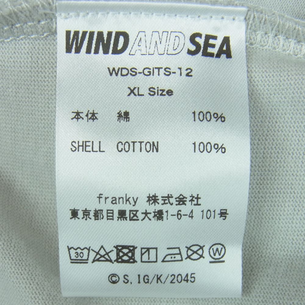 WIND AND SEA ウィンダンシー 44821 WDS-GITS-12 攻殻機動隊 Ghost In The Shell Sac_2045 WDS A32 L/S T Shirt 長袖 カットソー ロンT Tシャツ ライトグレー系 XL【新古品】【未使用】【中古】