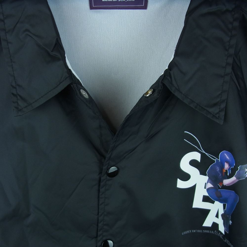 WIND AND SEA ウィンダンシー 44821 WDS-GITS-02 Ghost In The Shell Sac_2045 Coach Jacket 攻殻機動隊 コーチ ジャケット ブラック系 XL【新古品】【未使用】【中古】