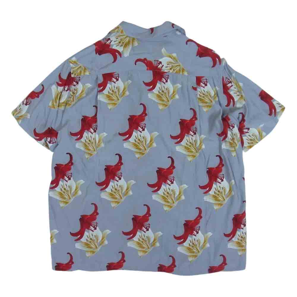 WACKO MARIA ワコマリア  THE GUILTY PARTIES ザ ギルティパーティーズ アロハシャツ 花柄 総柄 半袖 レーヨン グレー系 L【中古】