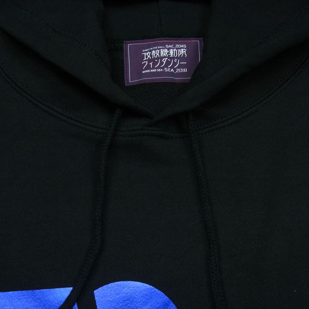 WIND AND SEA ウィンダンシー 44821 WDS-GITS-07 攻殻機動隊 Ghost In The Shell Sac_2045 WDS Hoodie Gray プルオーバー パーカー ロゴ フーディー ブラック系 M【新古品】【未使用】【中古】