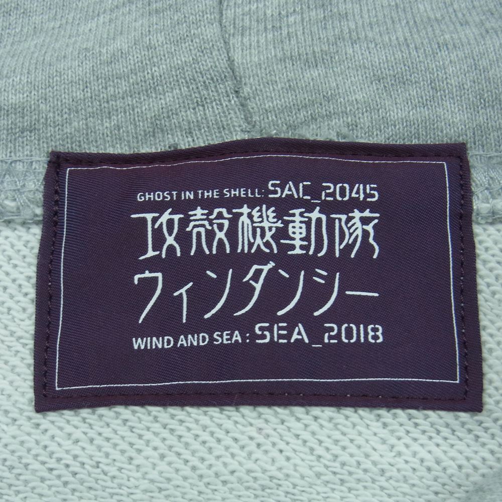 WIND AND SEA ウィンダンシー 44821 WDS-GITS-07 攻殻機動隊 Ghost In The Shell Sac_2045 WDS Hoodie Gray プルオーバー パーカー ロゴ フーディー グレー系 M【新古品】【未使用】【中古】