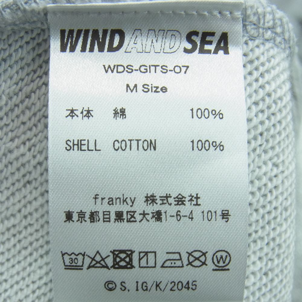 WIND AND SEA ウィンダンシー 44821 WDS-GITS-07 攻殻機動隊 Ghost In The Shell Sac_2045 WDS Hoodie Gray プルオーバー パーカー ロゴ フーディー グレー系 M【新古品】【未使用】【中古】