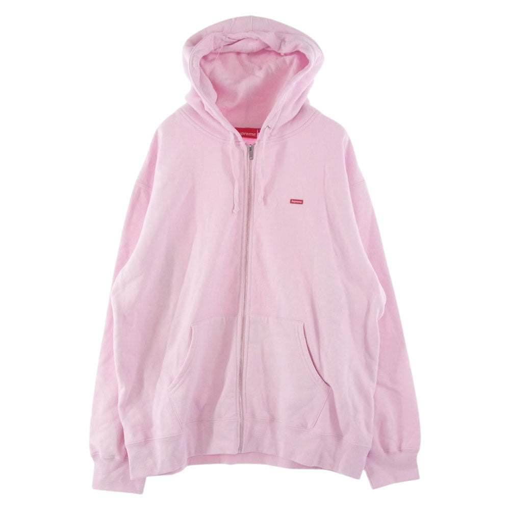 Supreme シュプリーム Small Box Zip Up Hooded Sweatshirt スモール ボックスロゴ ジップ パーカー ピンク系 XL【美品】【中古】