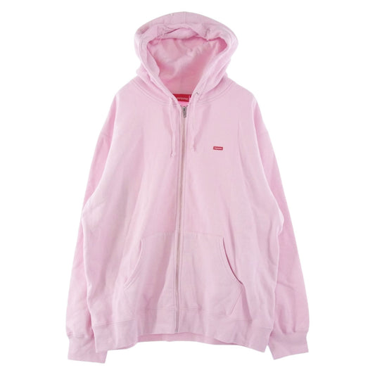 Supreme シュプリーム Small Box Zip Up Hooded Sweatshirt スモール ボックスロゴ ジップ パーカー ピンク系 XL【美品】【中古】