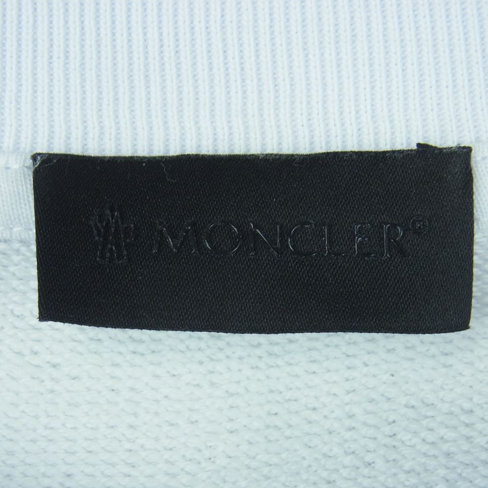 MONCLER モンクレール 22AW H20918G00010-809KR コットン ロゴ 刺繍 スウェット トルコ製 ホワイト系 S【美品】【中古】
