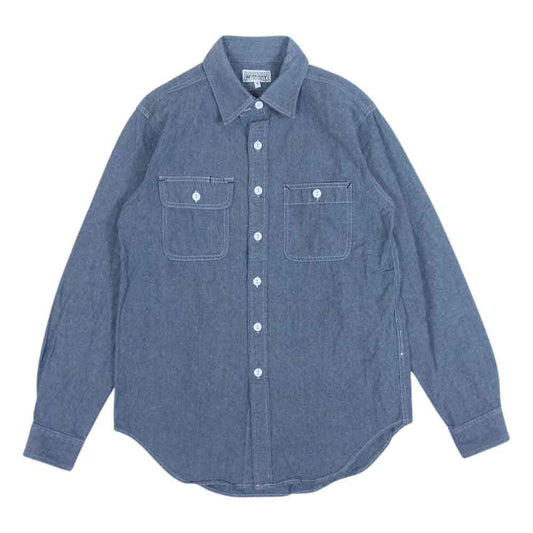 Engineered Garments エンジニアードガーメンツ Workaday Utility Shirt Cotton Raw Chambray ワーカデイ ユーティリティ シャツ インディゴブルー系 S【中古】