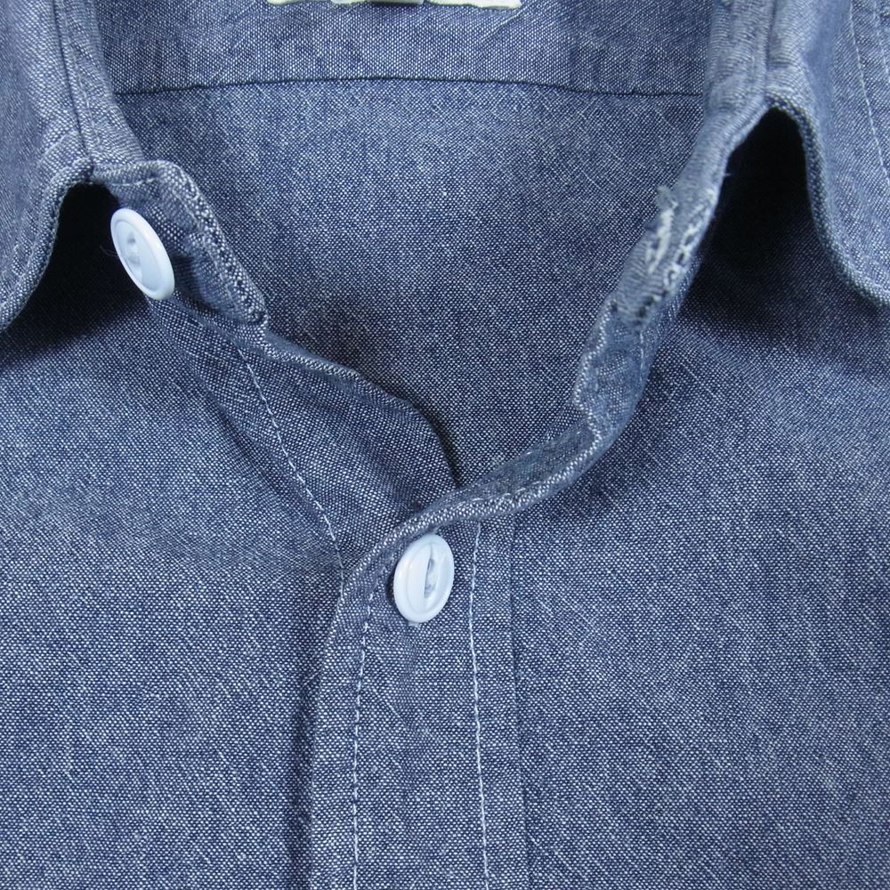 Engineered Garments エンジニアードガーメンツ Workaday Utility Shirt Cotton Raw Chambray ワーカデイ ユーティリティ シャツ インディゴブルー系 S【中古】
