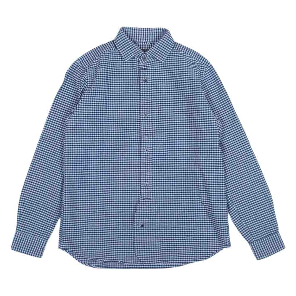 Nigel Cabourn ナイジェルケーボン 80350010003 BRITISH OFFICERS SHIRT ブリティッシュ オフィサーズ シャツ ネイビー系 48【中古】