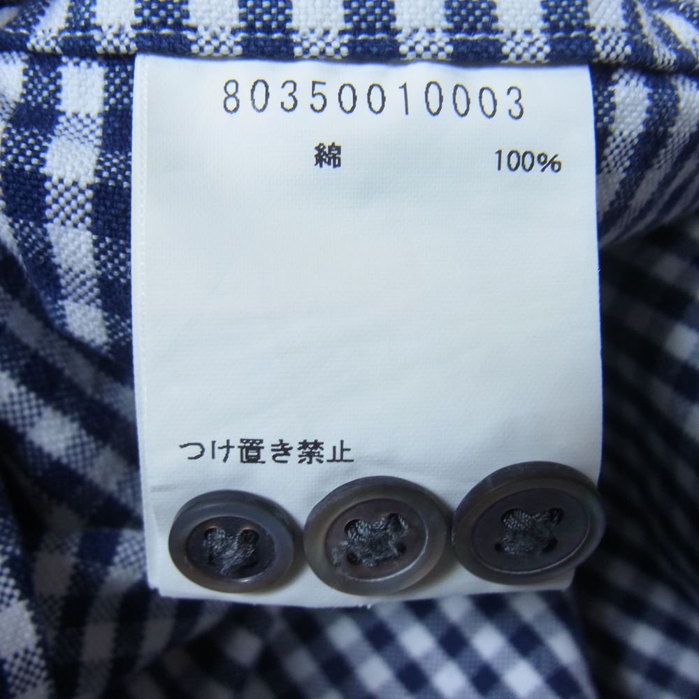 Nigel Cabourn ナイジェルケーボン 80350010003 BRITISH OFFICERS SHIRT ブリティッシュ オフィサーズ シャツ ネイビー系 48【中古】