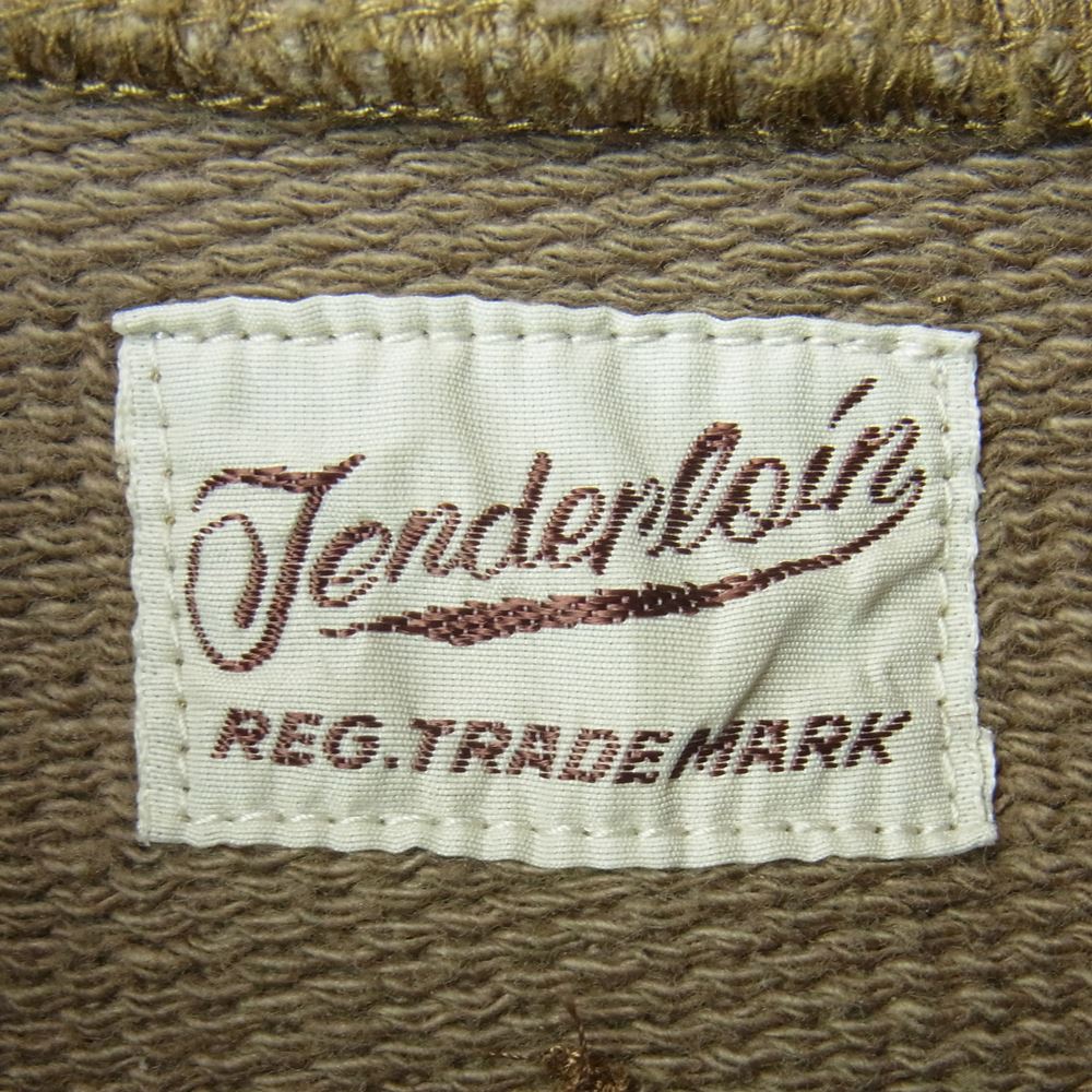 TENDERLOIN テンダーロイン 20SS CREW NECK SWEAT クルーネック スウェット ロゴ刺繍 カーキ系 S