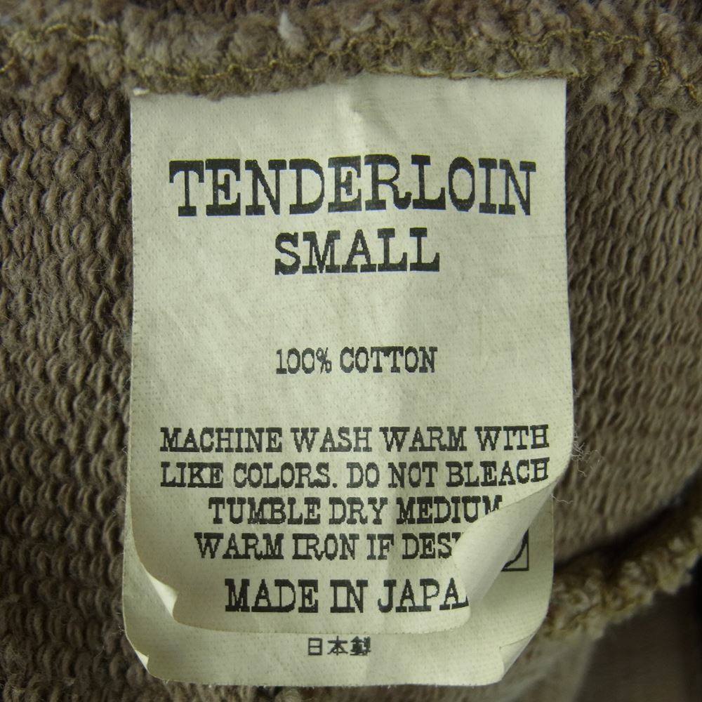 TENDERLOIN テンダーロイン CREW NECK SWEAT クルーネック スウェット ダブルネック グレイッシュブラウン系 S【中古】