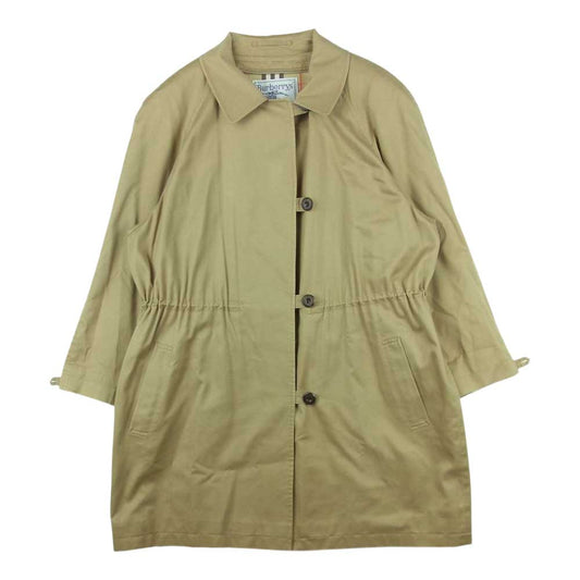 BURBERRY バーバリー C-TK83 92-950-42 90年代 白タグ 裏地チェック ステンカラー コート ベージュ系 9AR【中古】