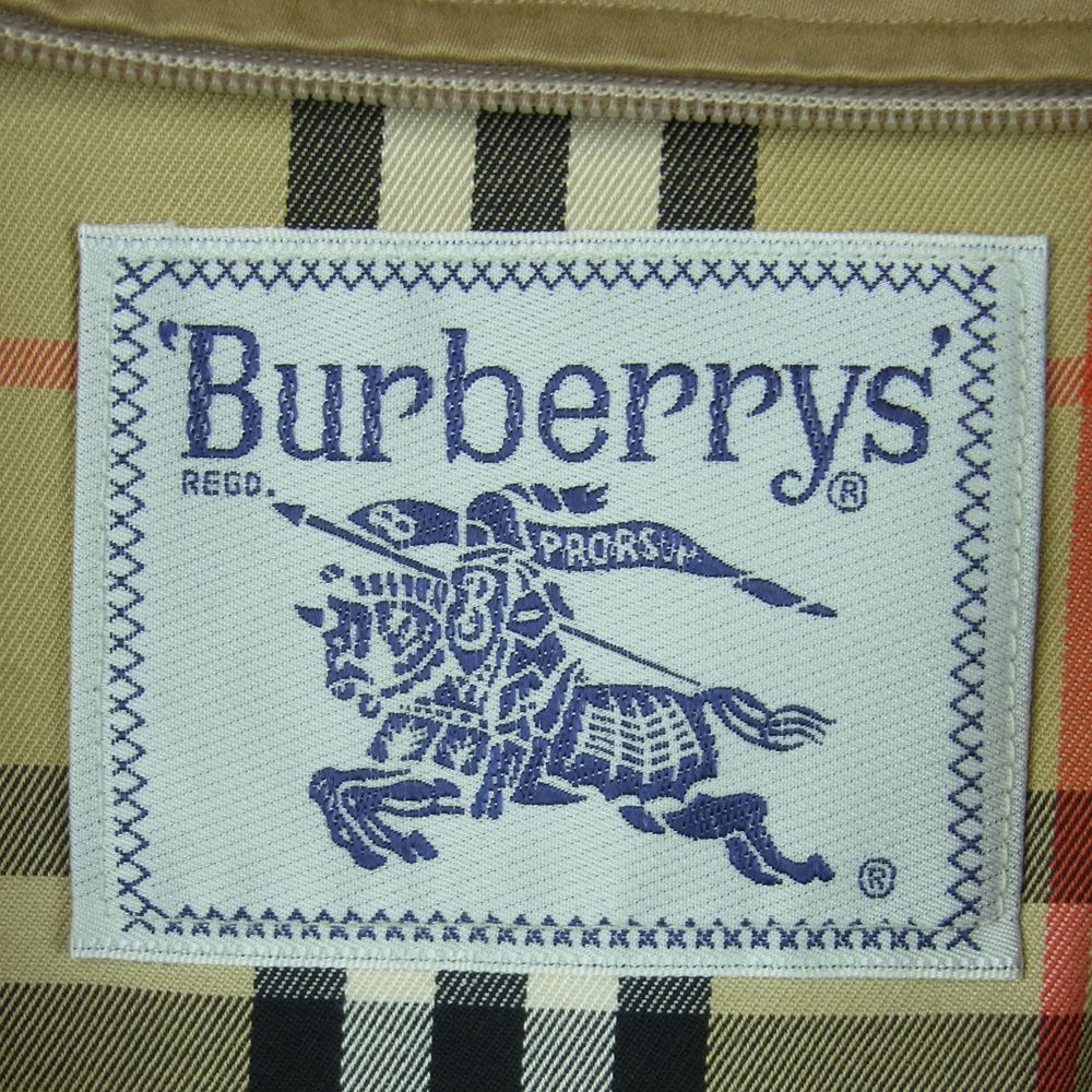 BURBERRY バーバリー C-TK83 92-950-42 90年代 白タグ 裏地チェック ステンカラー コート ベージュ系 9AR【中古】