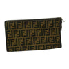 FENDI フェンディ オールド ズッカ クラッチ セカンドバッグ ポーチ ブラウン系【中古】