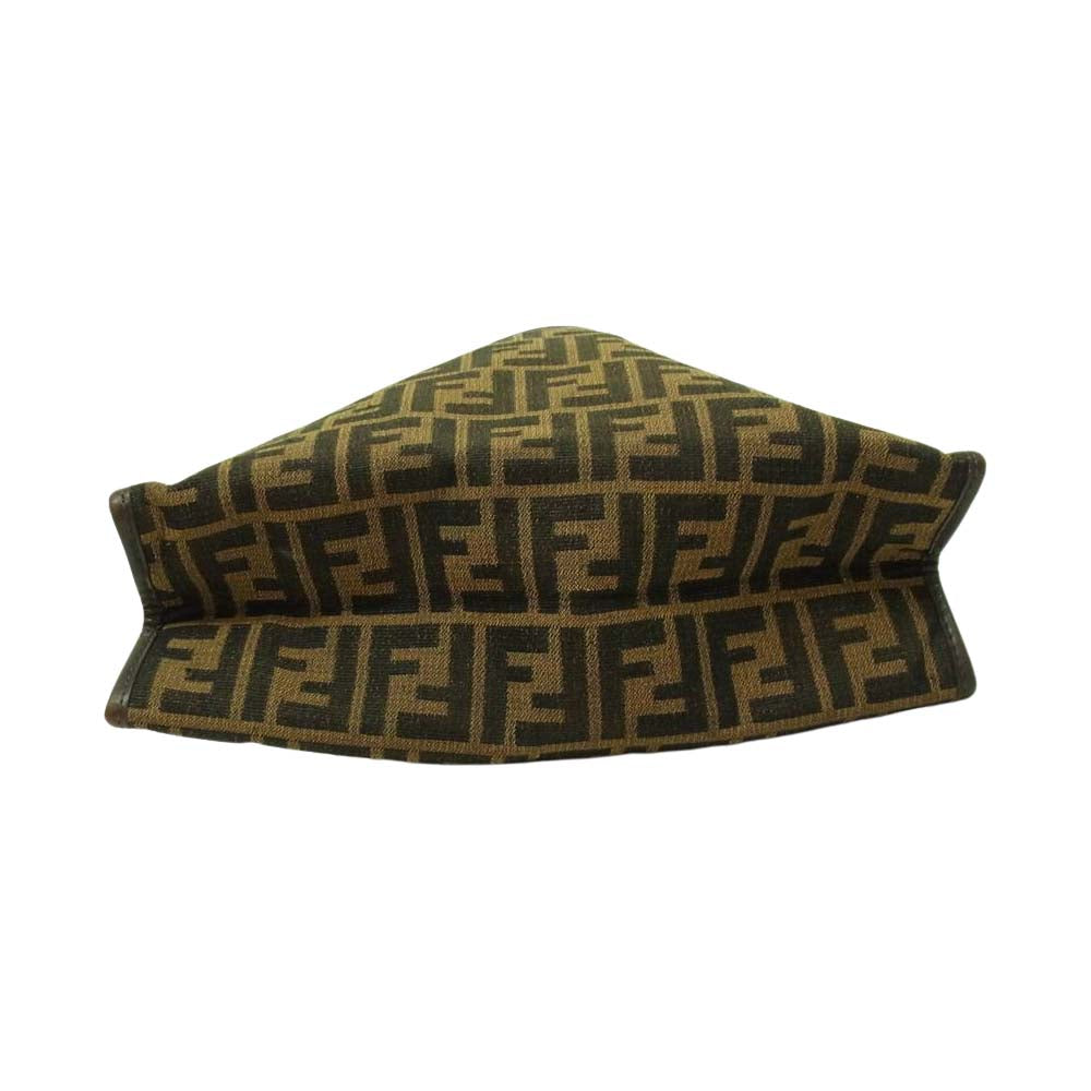 FENDI フェンディ オールド ズッカ クラッチ セカンドバッグ ポーチ ブラウン系【中古】