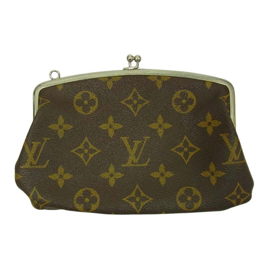 LOUIS VUITTON ルイ・ヴィトン モノグラム がま口 ポーチ ブラウン系【中古】