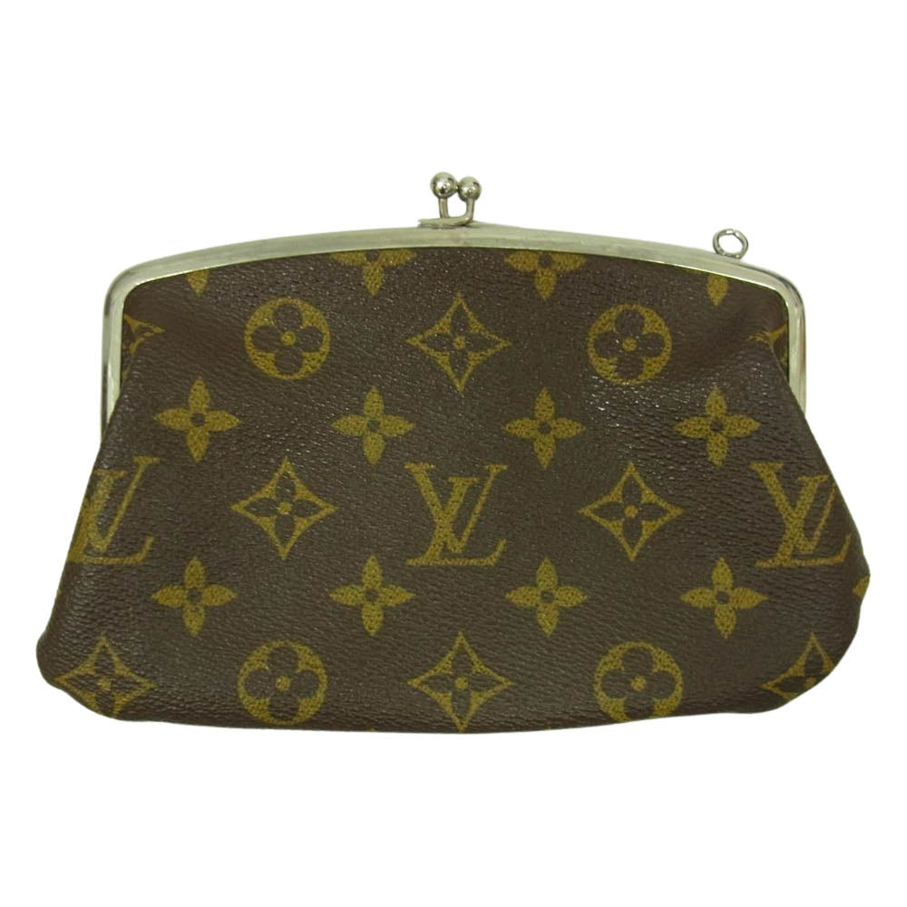 LOUIS VUITTON ルイ・ヴィトン モノグラム がま口 ポーチ ブラウン系 