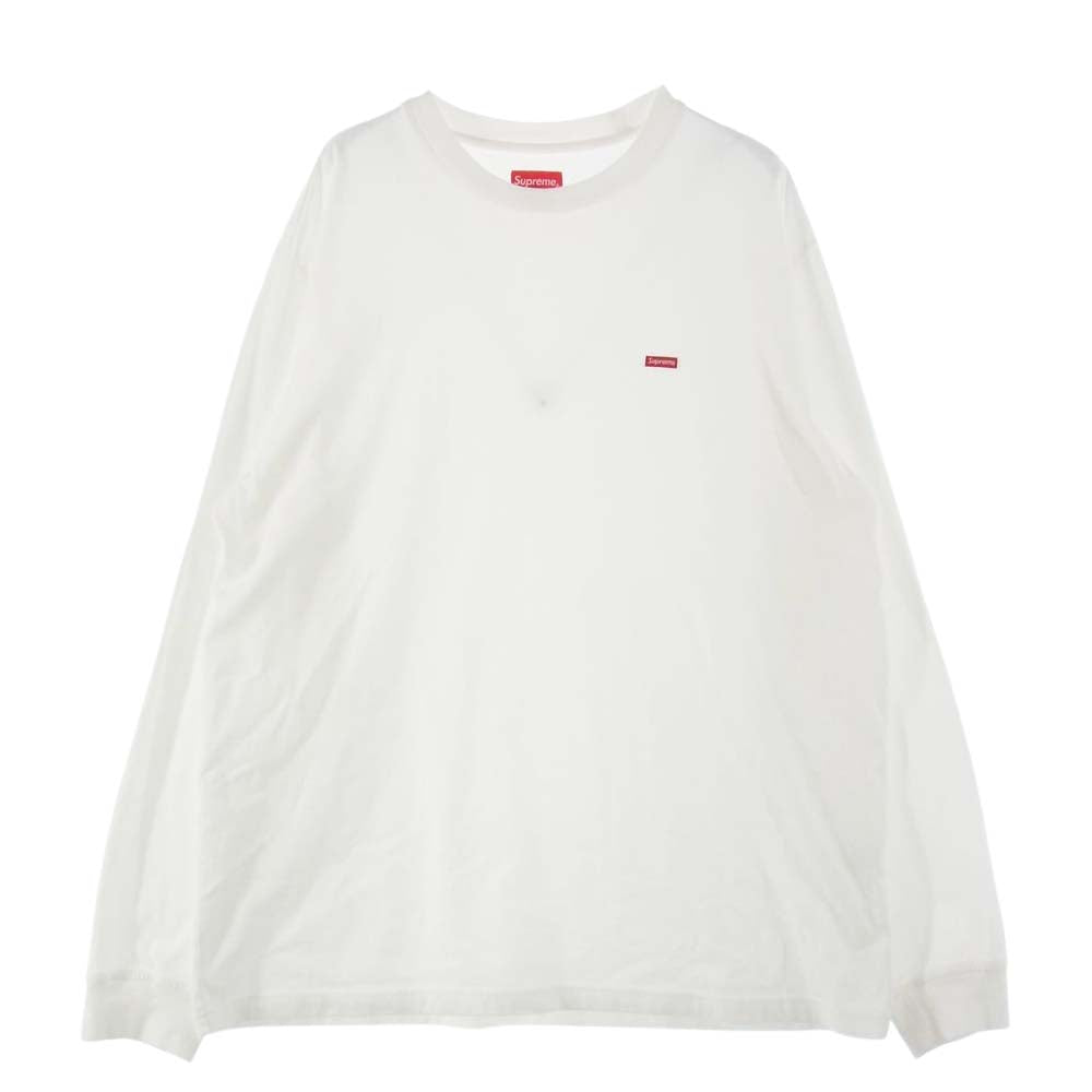 Supreme シュプリーム Small Box L/S Tee スモールボックスロゴ ロンT 長袖Tシャツ ホワイト系 L【中古】
