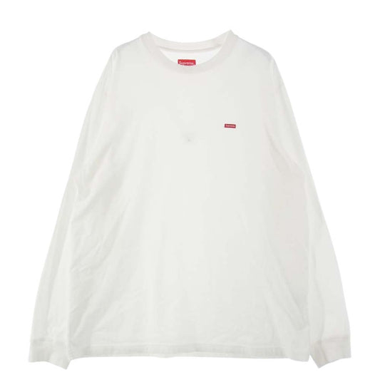 Supreme シュプリーム Small Box L/S Tee スモールボックスロゴ ロンT 長袖Tシャツ ホワイト系 L【中古】