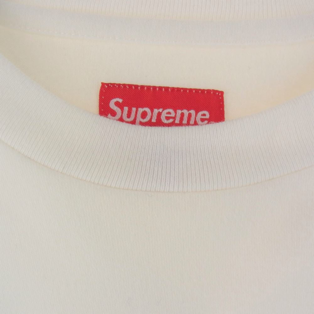 Supreme シュプリーム Small Box L/S Tee スモールボックスロゴ ロンT 長袖Tシャツ ホワイト系 L【中古】