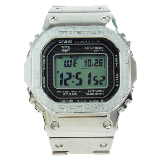 G-SHOCK ジーショック GMWB5000 電波 ソーラー ウォッチ  フルメタル オール シルバー 腕時計 シルバー系【中古】
