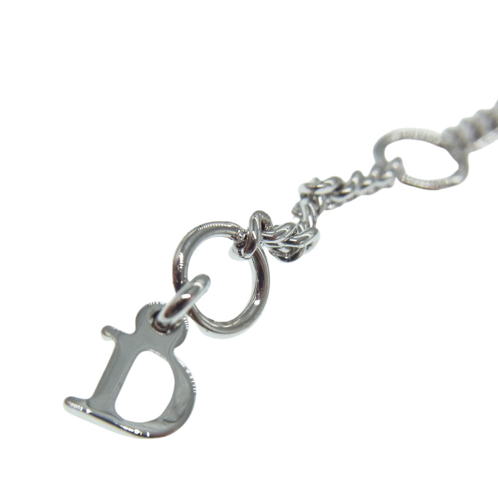 Dior ディオール CDロゴ リボンモチーフ ブレスレット シルバー系【中古】