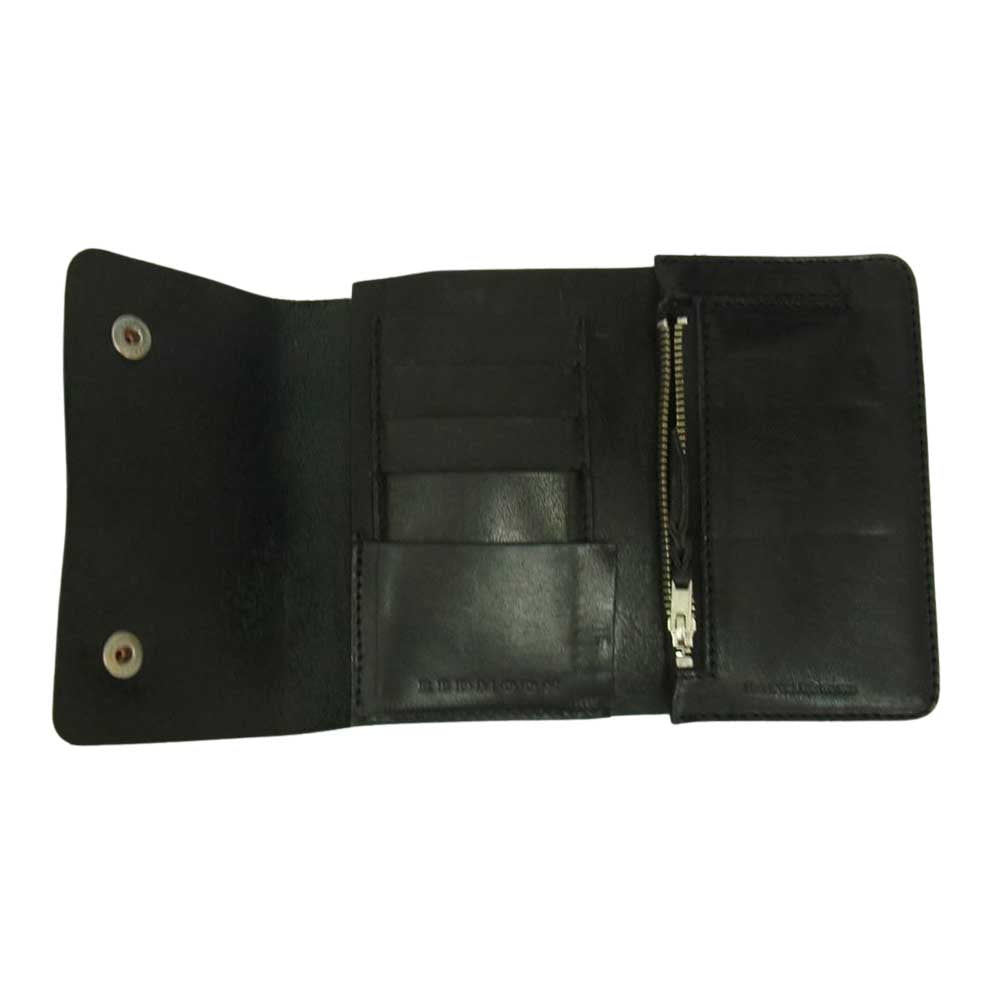 REDMOON レッドムーン TW01-MID トラッカー ショート レザー ウォレット  ブラック系【中古】