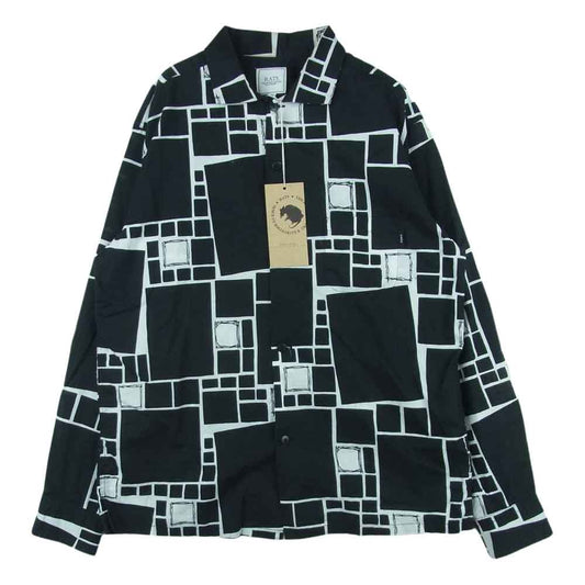 RATS ラッツ 18RS-306 BLACK ATOMIC L/S SH アトミック 長袖 シャツ コットン 日本製 ブラック系 ホワイト系 M【中古】