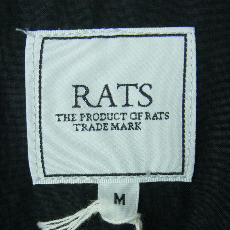 RATS ラッツ 18RS-306 BLACK ATOMIC L/S SH アトミック 長袖 シャツ コットン 日本製 ブラック系 ホワイト系 M【中古】