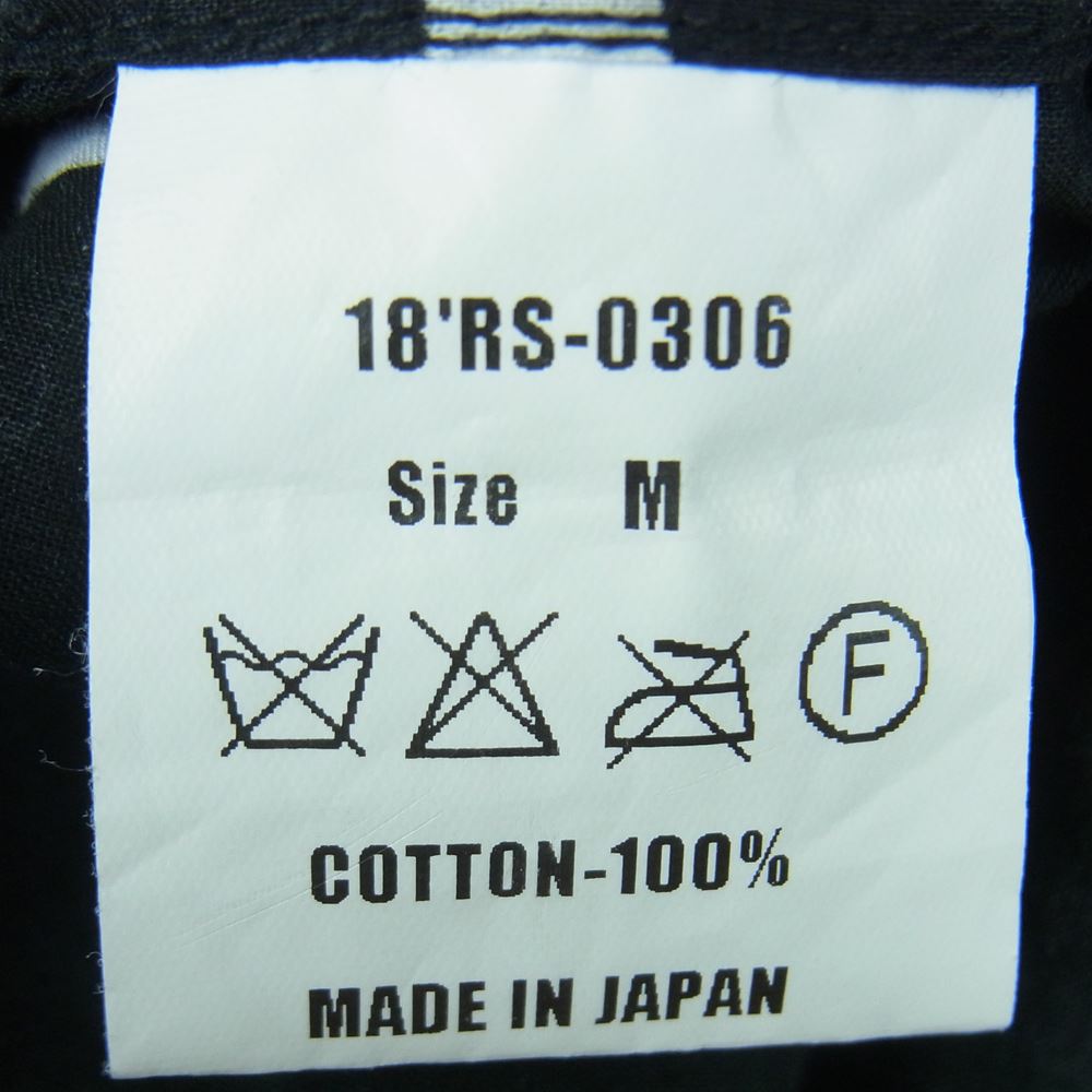 RATS ラッツ 18RS-306 BLACK ATOMIC L/S SH アトミック 長袖 シャツ コットン 日本製 ブラック系 ホワイト系 M【中古】