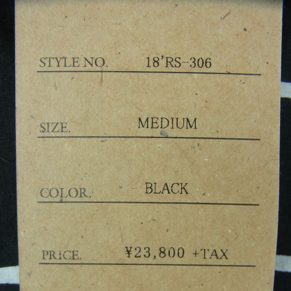 RATS ラッツ 18RS-306 BLACK ATOMIC L/S SH アトミック 長袖 シャツ コットン 日本製 ブラック系 ホワイト系 M【中古】
