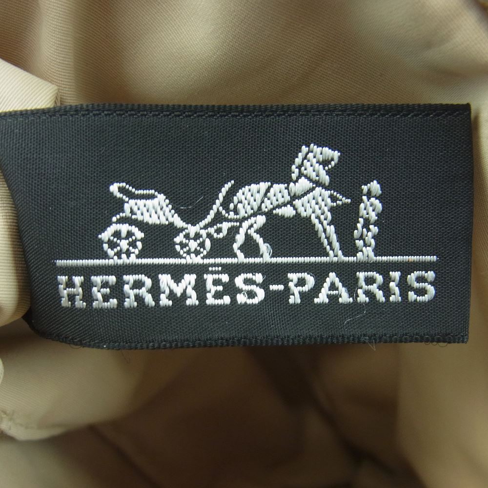 HERMES エルメス ボリード ミニミニ コットン キャンバス ポーチ ナチュラル フランス製 ベージュ系【中古】