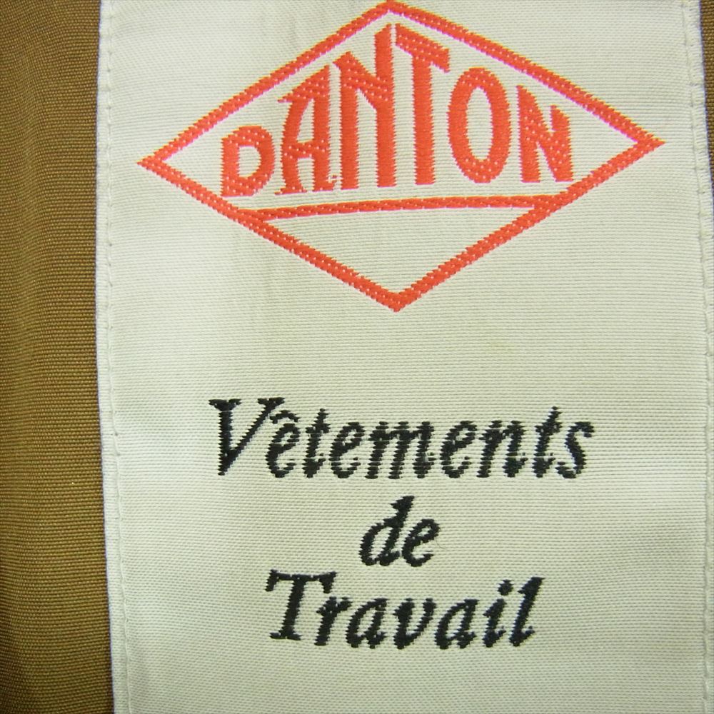 Danton ダントン JD-8744 LAS hoodie parka long down coat フーディ パーカ ロング ダウン コート ライトブラウン系 38【中古】