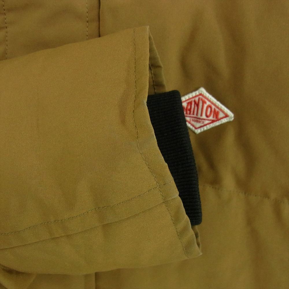 Danton ダントン JD-8744 LAS hoodie parka long down coat フーディ パーカ ロング ダウン コート ライトブラウン系 38【中古】